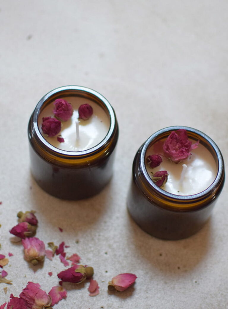 Kit DIY - Fabriquer des bougies végétales aux boutons de rose