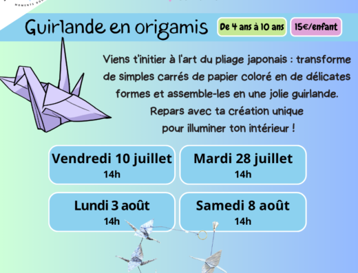 ATELIER PARENT-ENFANT : CREATION DE GUIRLANDE ORIGAMI